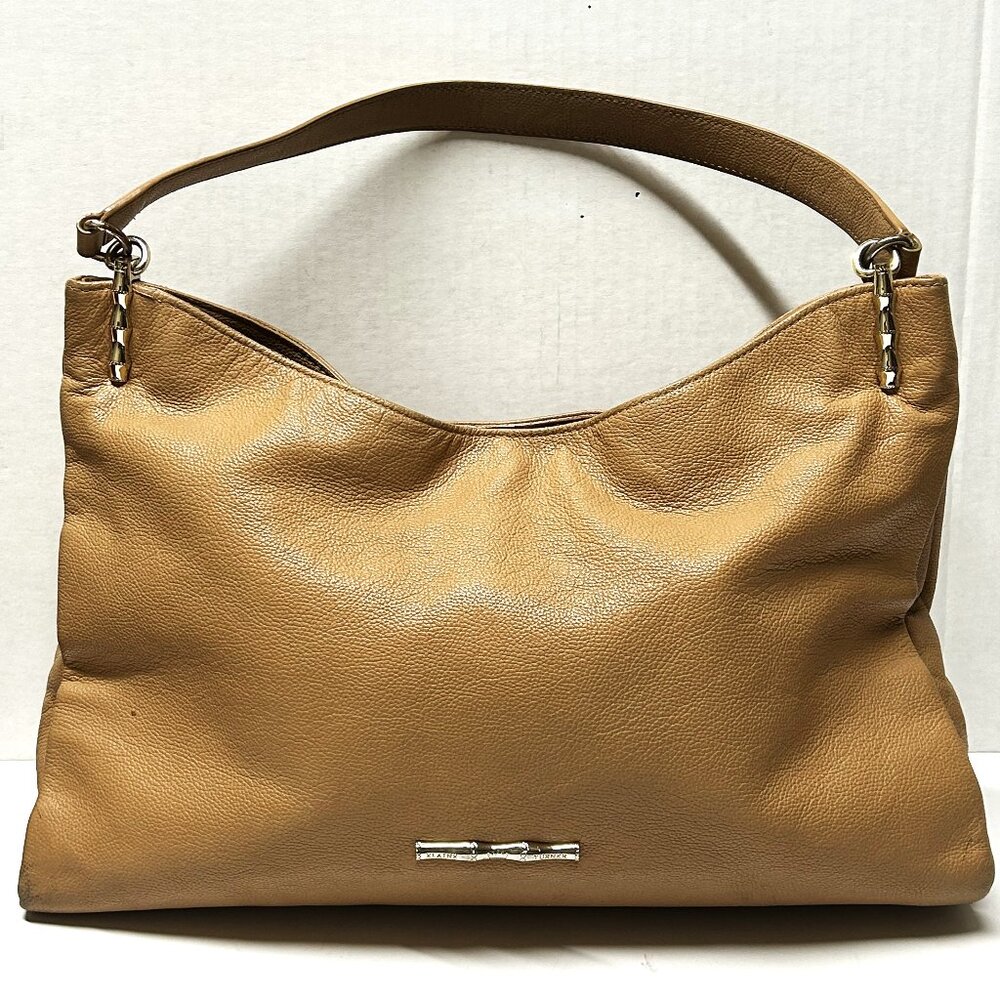 Elaine Turner tan leather shoulder bag